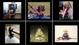 Illustration for article titled Check Out These Adorbs Photos of Toddlers Holding Their 'First Rifles'